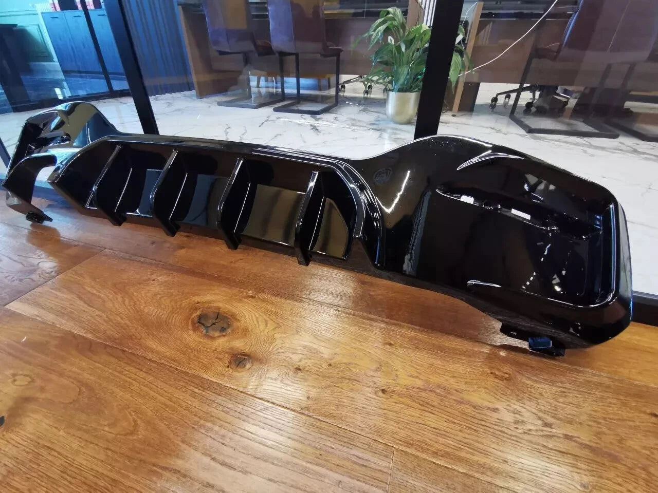 ⭐ DIFFUSORE ADATTO PER BMW SERIE 1 F20 F21 MSPORT 2015-2019 NERO LUCIDO⭐