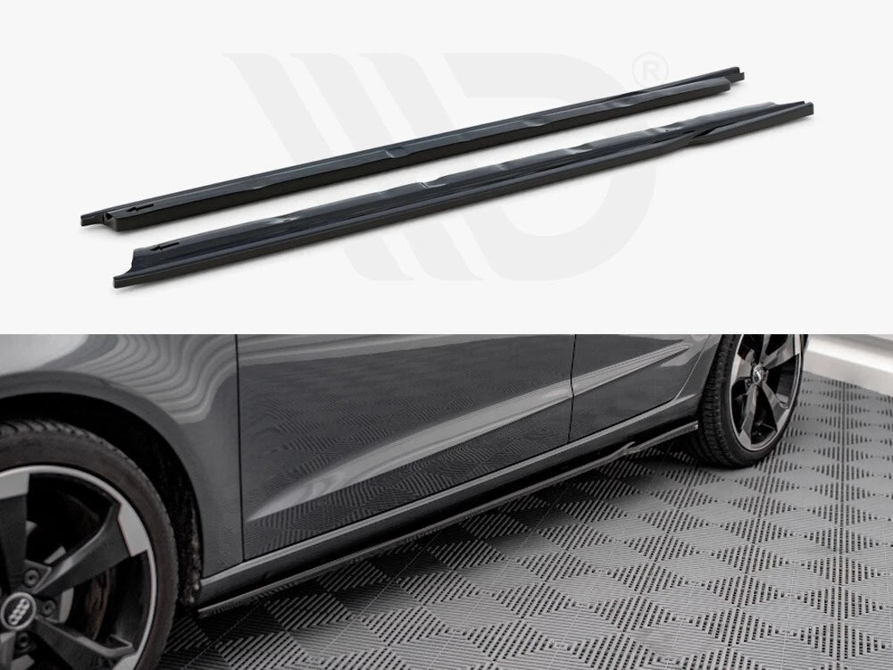 💕  Sotto minigonne  adatto per   AUDI A3 SPORTBACK 8V nero lucido 💕