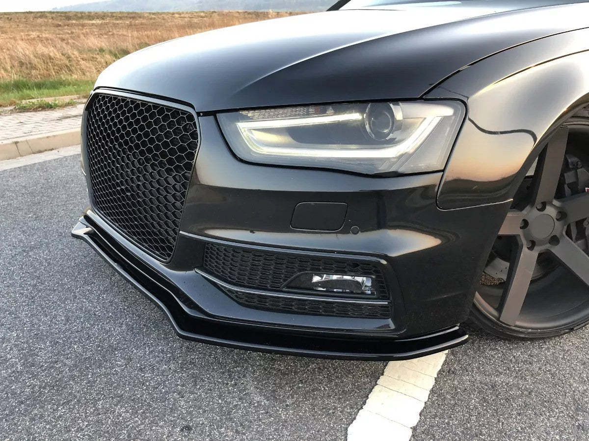 ✨Splitter Anteriore V2 in ABS Nero Lucido per Audi S4 B8 / A4 B8 S-Line Facelif✨