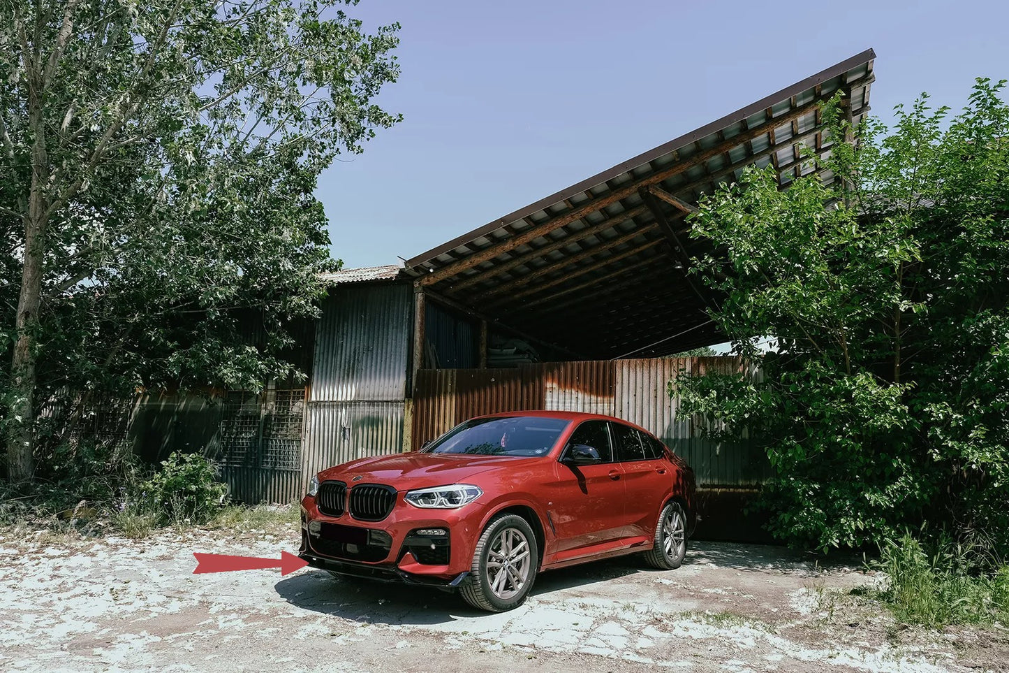 Spoiler paraurti anteriore per BMW X4 G02 X4M 18+ Nero lucido