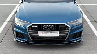 🔥Splitter Anteriore V2 in ABS Nero Lucido per Audi S6 / A6 S-Line C8 🔥