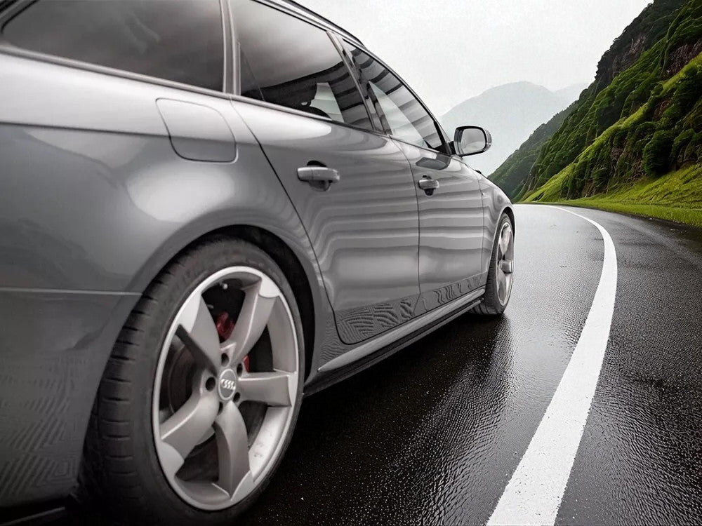 ✨SOTTO Minigonne V2 in ABS Nero Lucido per Audi S4 B8 Berlina/Avant ✨