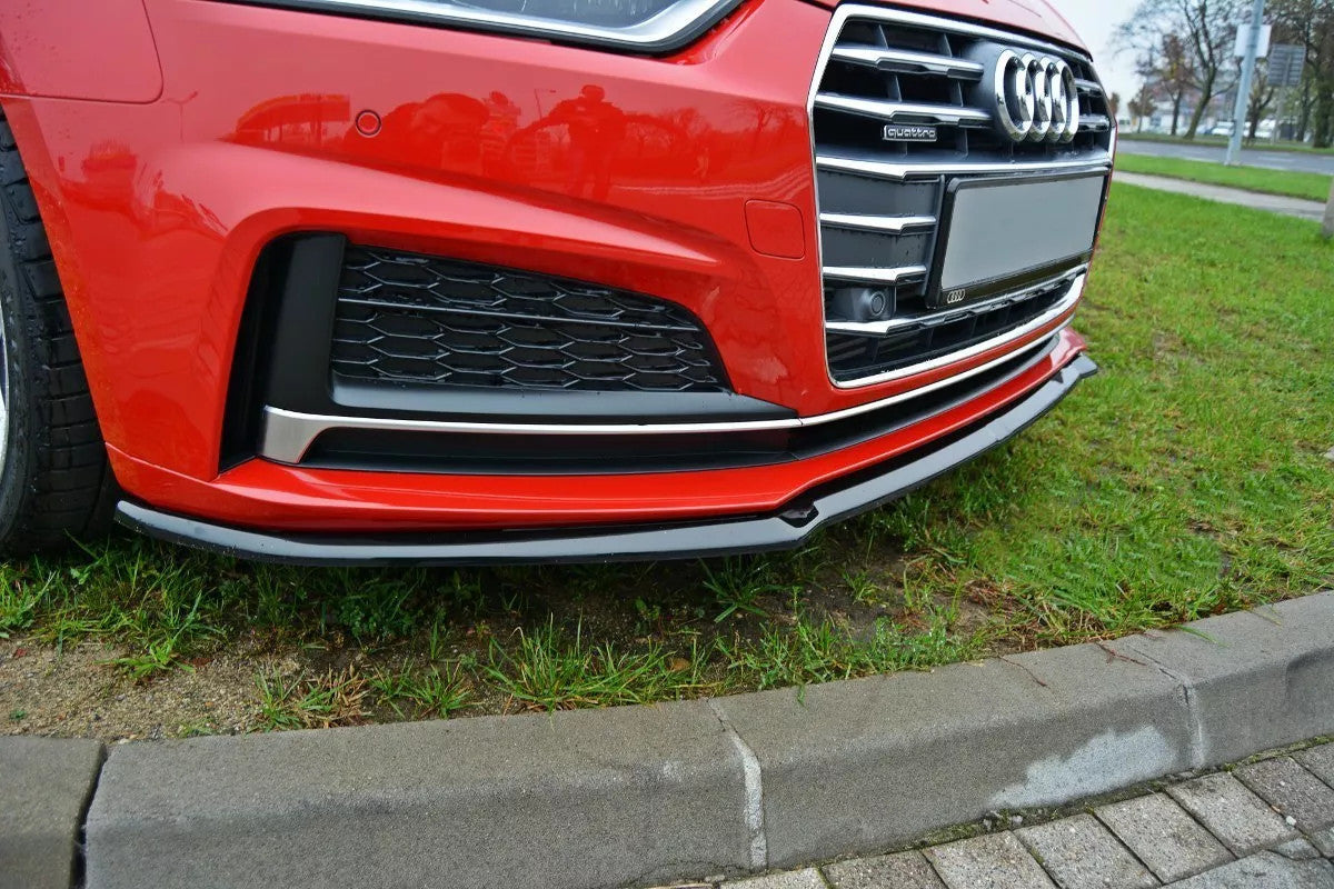 ✨Splitter Anteriore V2 in ABS Nero Lucido per Audi A5 F5 S-Line (2016–2023)✨