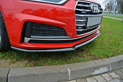 ✨Splitter Anteriore V2 in ABS Nero Lucido per Audi A5 F5 S-Line (2016–2023)✨