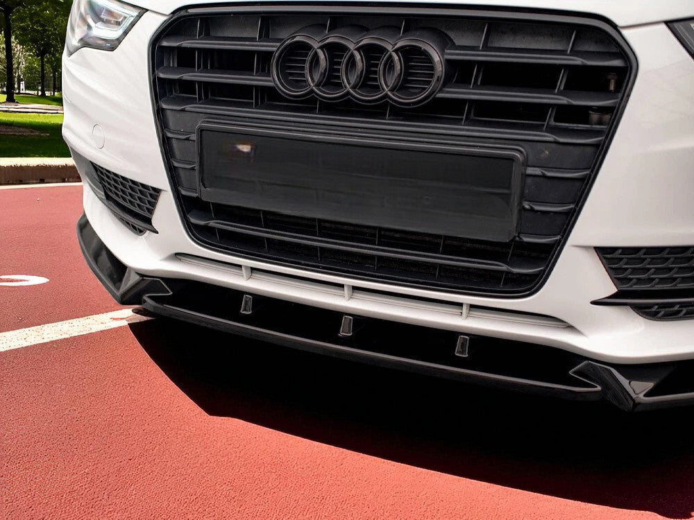 ✨Splitter Anteriore V1 in ABS Nero Lucido per Audi A5 8T Coupé Facelift (12–16)✨