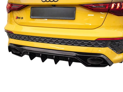 ✨DIFFUSORE nero lucido ABS posteriore per Audi RS3 8Y 2020-✨
