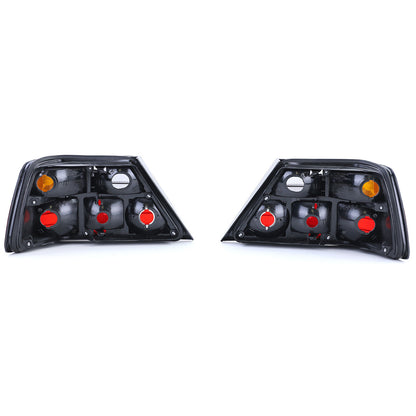 Coppia luci posteriori rosse/nere per Mercedes W124 Berlina Coupe Cabrio 85-93