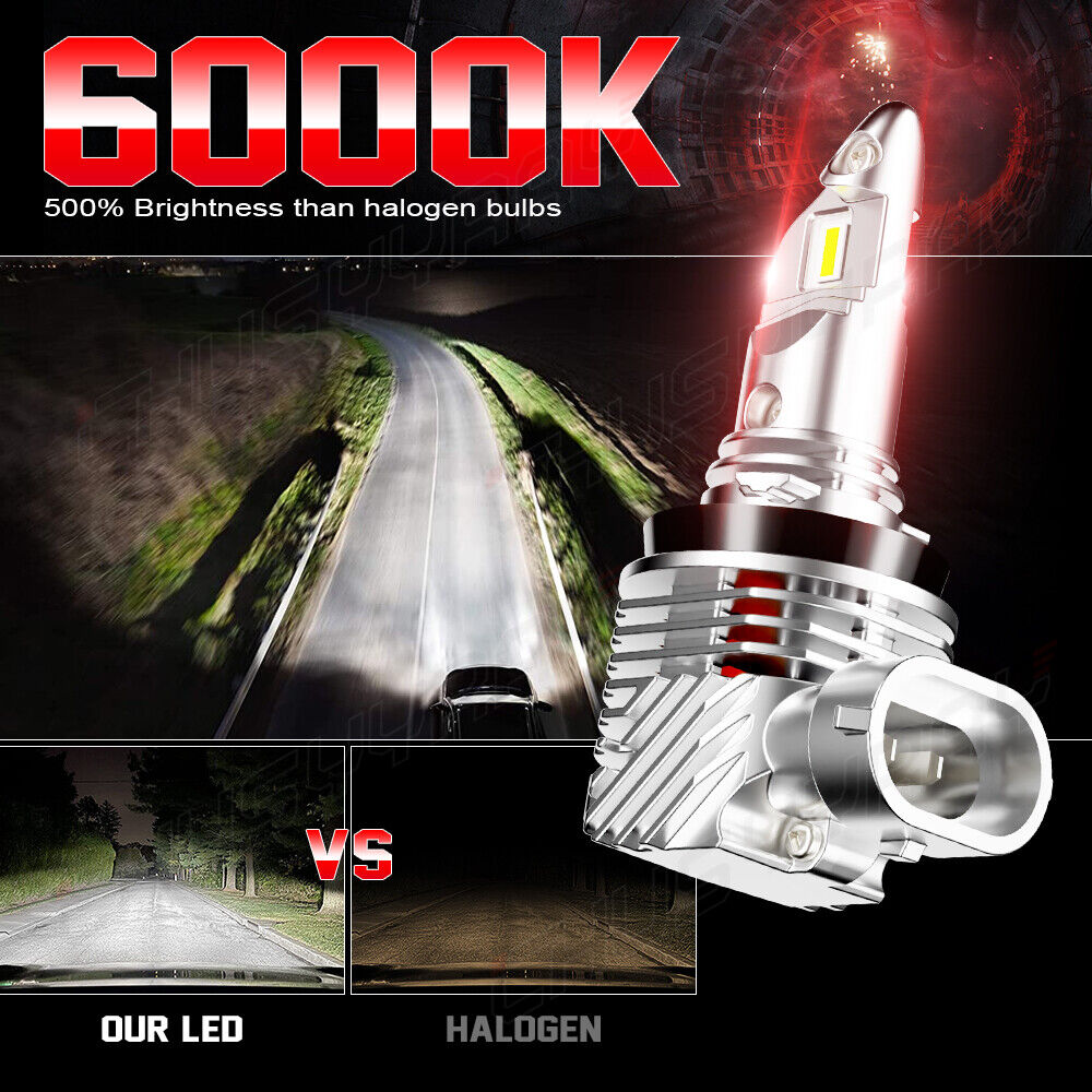 For Cadillac CTS 2008-2014 - 6000K 4pc LED Headlight High Beam Bulbs Combo 