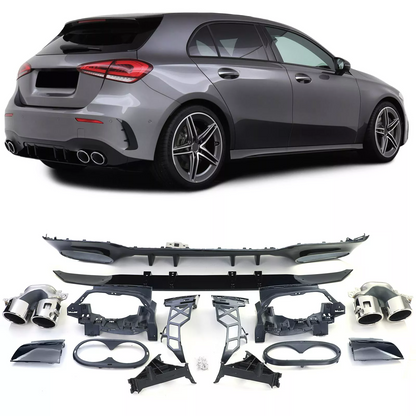 💕Diffusore Posteriore Sport Nero  per Mercedes Classe A W177💕