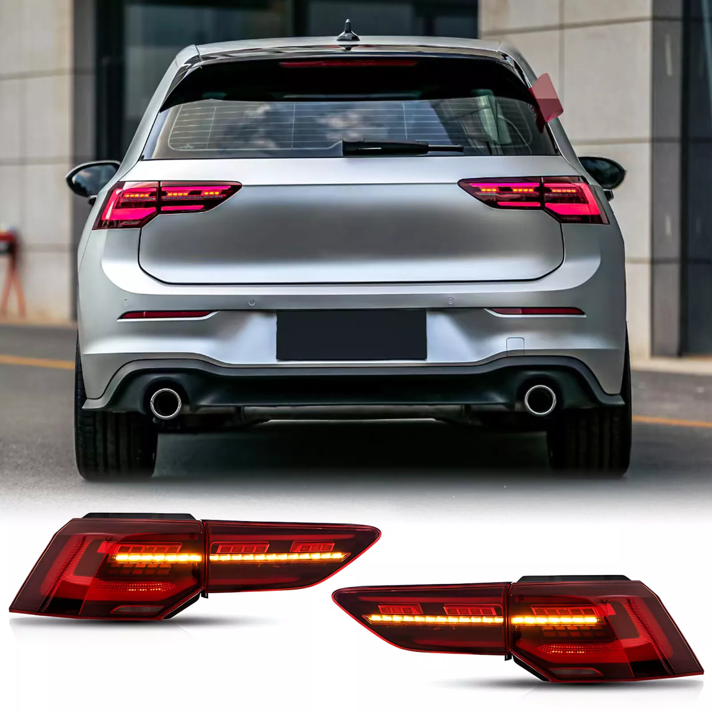 💕Luci posteriori dinamiche OLED luci posteriori rosse adatte per VW GOLF MK8 2020+ 💕