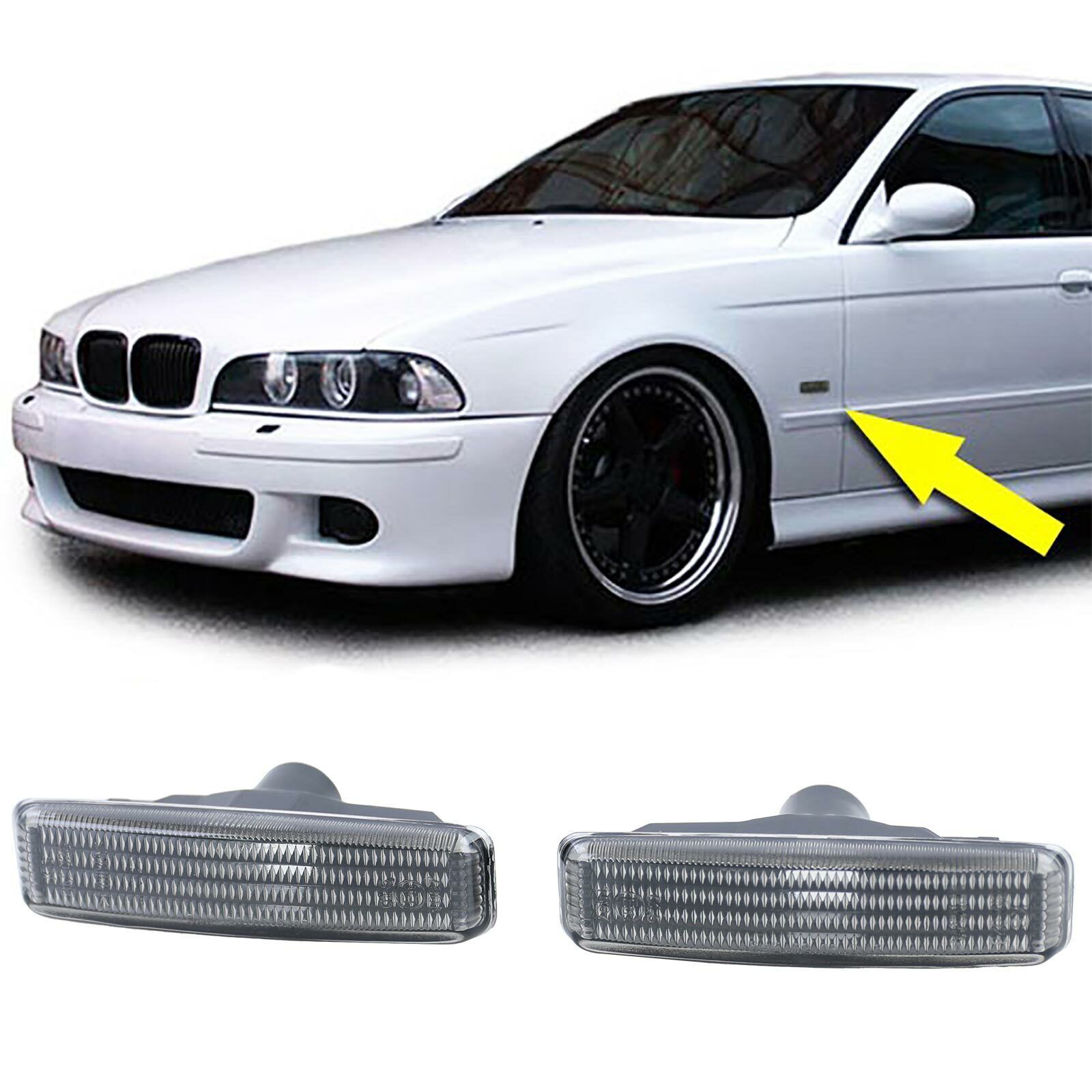 Coppia frecce laterali fumè nero adatte per BMW Serie 5 E39 berlina touring 95 AUTOELEGANCERICAMBI
