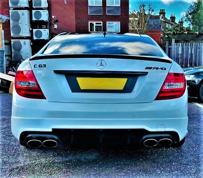 🔥KIT Spoiler Nero Lucido Adatto Per Mercedes Classe C Coupé W204🔥