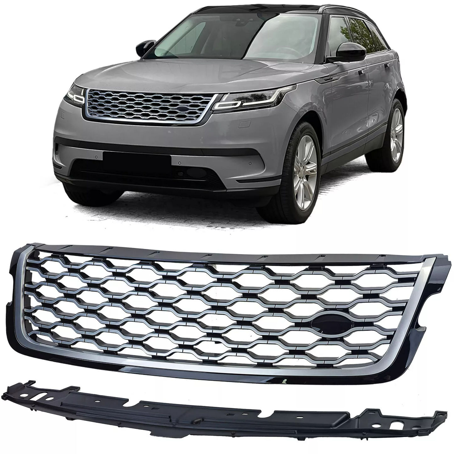 💕Griglia Sport Nero Argento adatta per Range Rover Velar L560 2017-2023💕