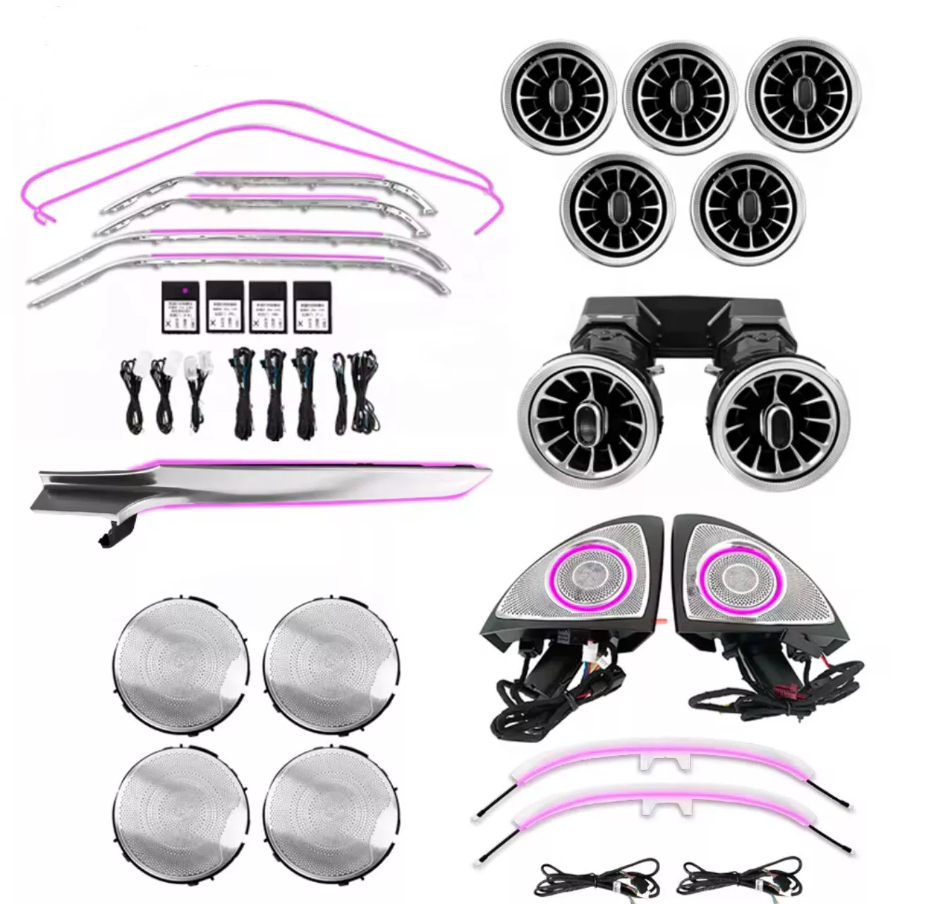 💕Kit aggiornamento 64 colori illuminazione ambiente Mercedes W205 Classe C💕