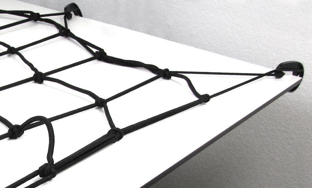 Rete elastica divisoria per bagagliaio con 10 ganci nera 120x150cm universale