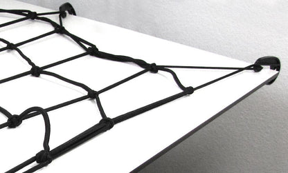 Rete elastica divisoria per bagagliaio con 10 ganci nera 120x150cm universale