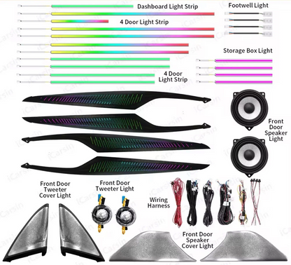 💕Kit aggiornamento 64 colori illuminazione ambiente  BMW Serie  5 G30 G31 💕