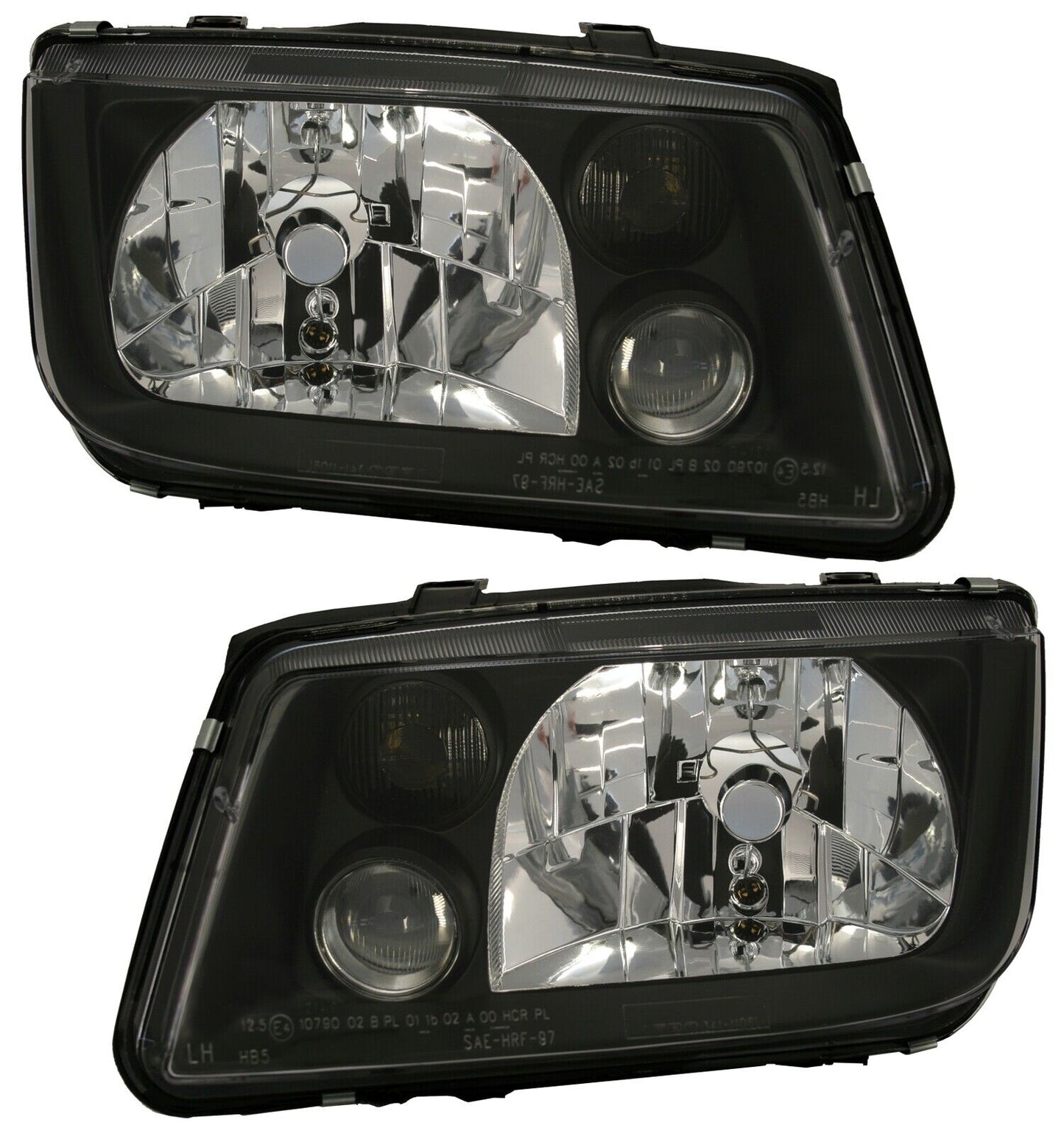 Set porte posteriori per VW Bora 1998-2005 in vetro trasparente nero fendinebbia