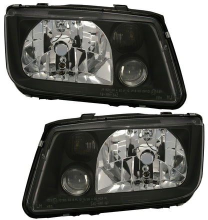 Set porte posteriori per VW Bora 1998-2005 in vetro trasparente nero fendinebbia