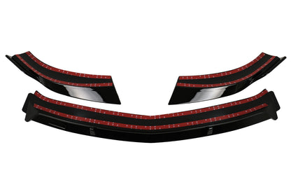 Spoiler paraurti anteriore per Mercedes CLA45 C117 X117 13-16 nero lucido