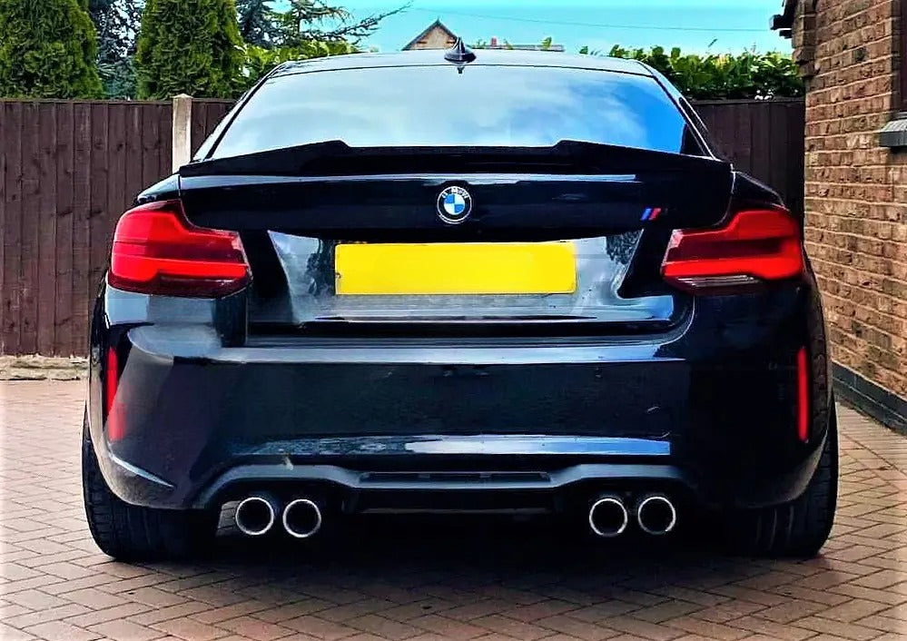 Spoiler posteriore nero lucido adatto per BMW Serie 2 M2 F22 F87