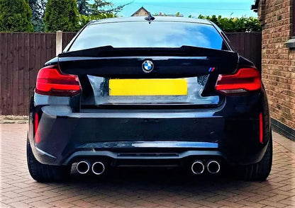 Spoiler posteriore nero lucido adatto per BMW Serie 2 M2 F22 F87