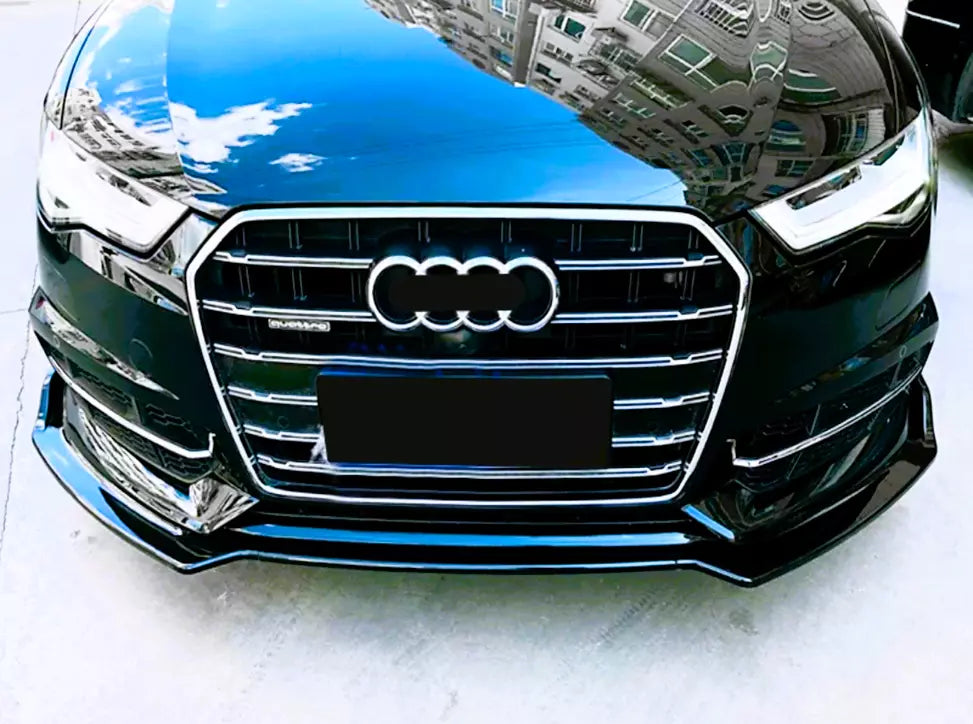 🖤Glossy Black Splitter Kit Suitable for Audi A6 S6 S Line C7 16-18🖤