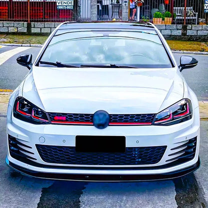 😎Carbon Fiber Splitter Fit For VW Golf MK7 MK7.5 R GTD GTI TSI TDI😎 