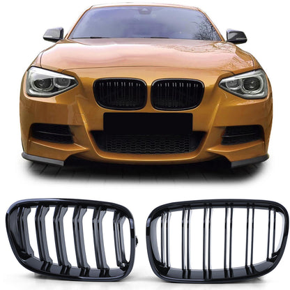 Griglia radiatore sportiva doppia barra performance lucida per BMW Serie 1 F20