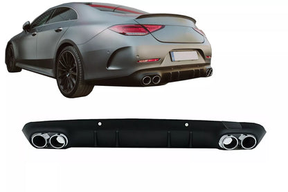😍Diffusore per Mercedes Classe CLS C257 18+ Scarico Cromo CLS53 Design😍