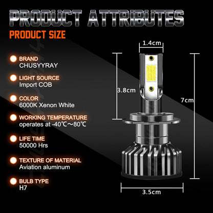 For Mazda 5 2007 2008 2009 -4x 9005 H7 LED Headlight H11 Fog Light Bulbs 6pcs 