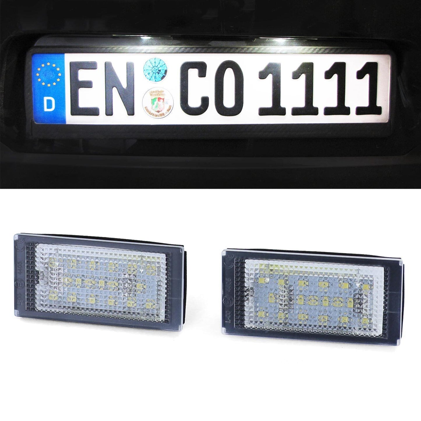 White 6000K LED License Plate Light for BMW 3 Series E46 Coupe 98-03- 