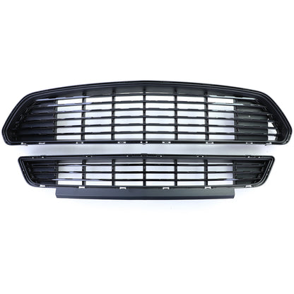 Griglia radiatore sportiva superiore e inferiore nera lucida per Ford Mustang 6