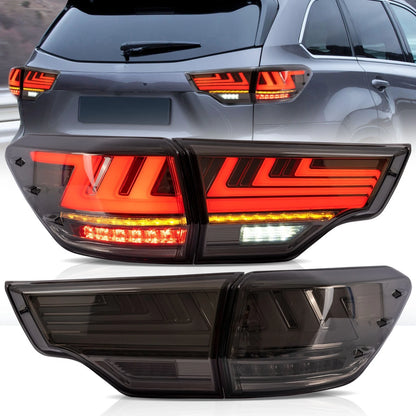 ⭐ART.2878 Fanali Posteriori a LED Fumé – Toyota Highlander (2014–2019)⭐