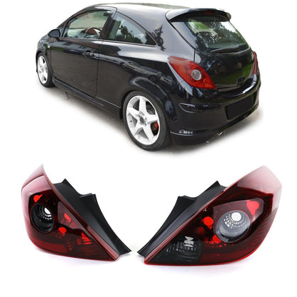 Fanali posteriori OPC ottiche fumè per Opel Corsa D 3 porte dal 06