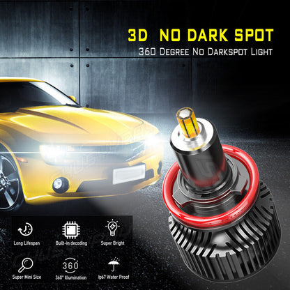 For Chevy Malibu 2006-2012 6000K Combo LED Headlights + Fog Light Bulbs Kit 6PC 