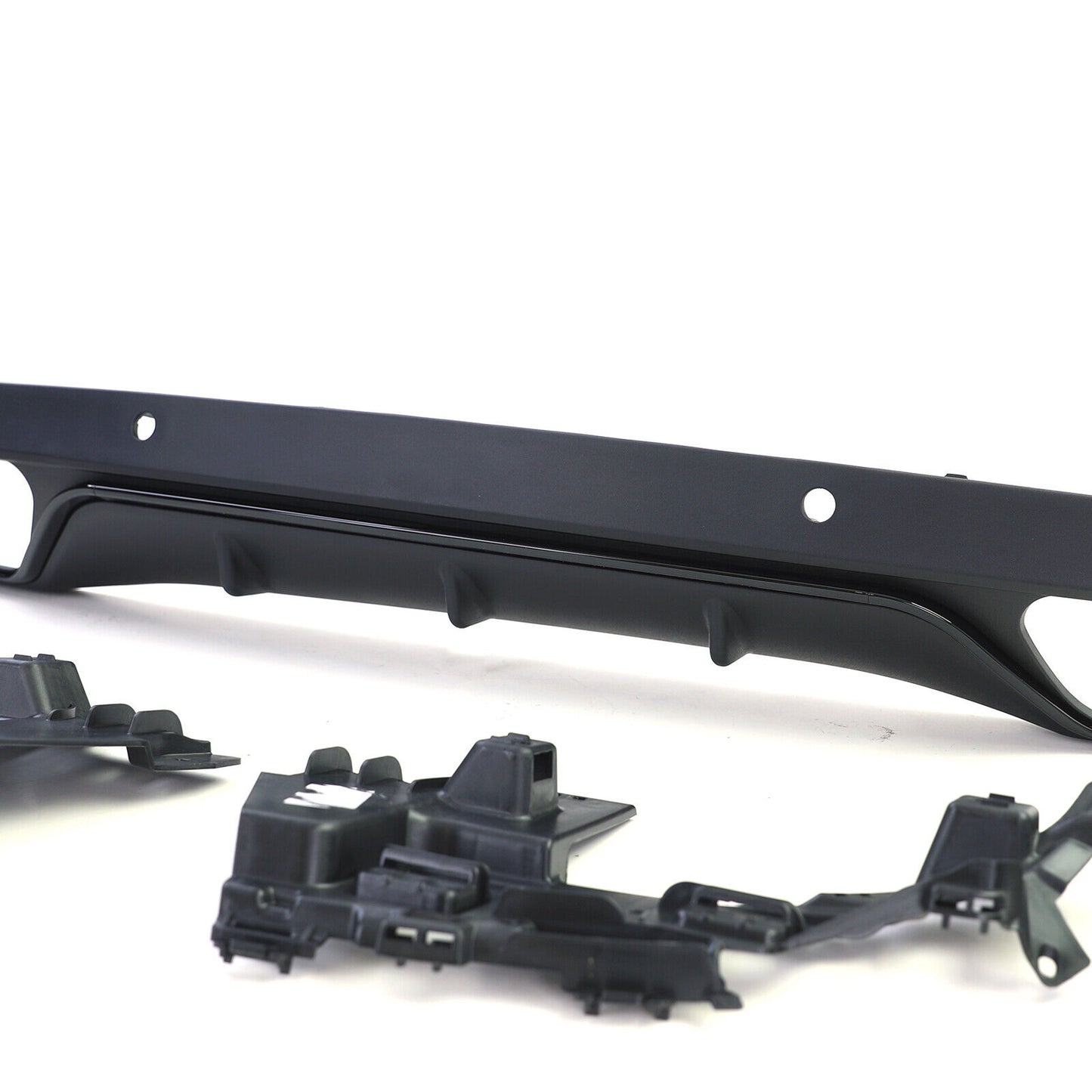 Diffusore Posteriore Sportivo con Terminali di Scarico Nero compatibile per Mercedes W205 Berlina 14-18