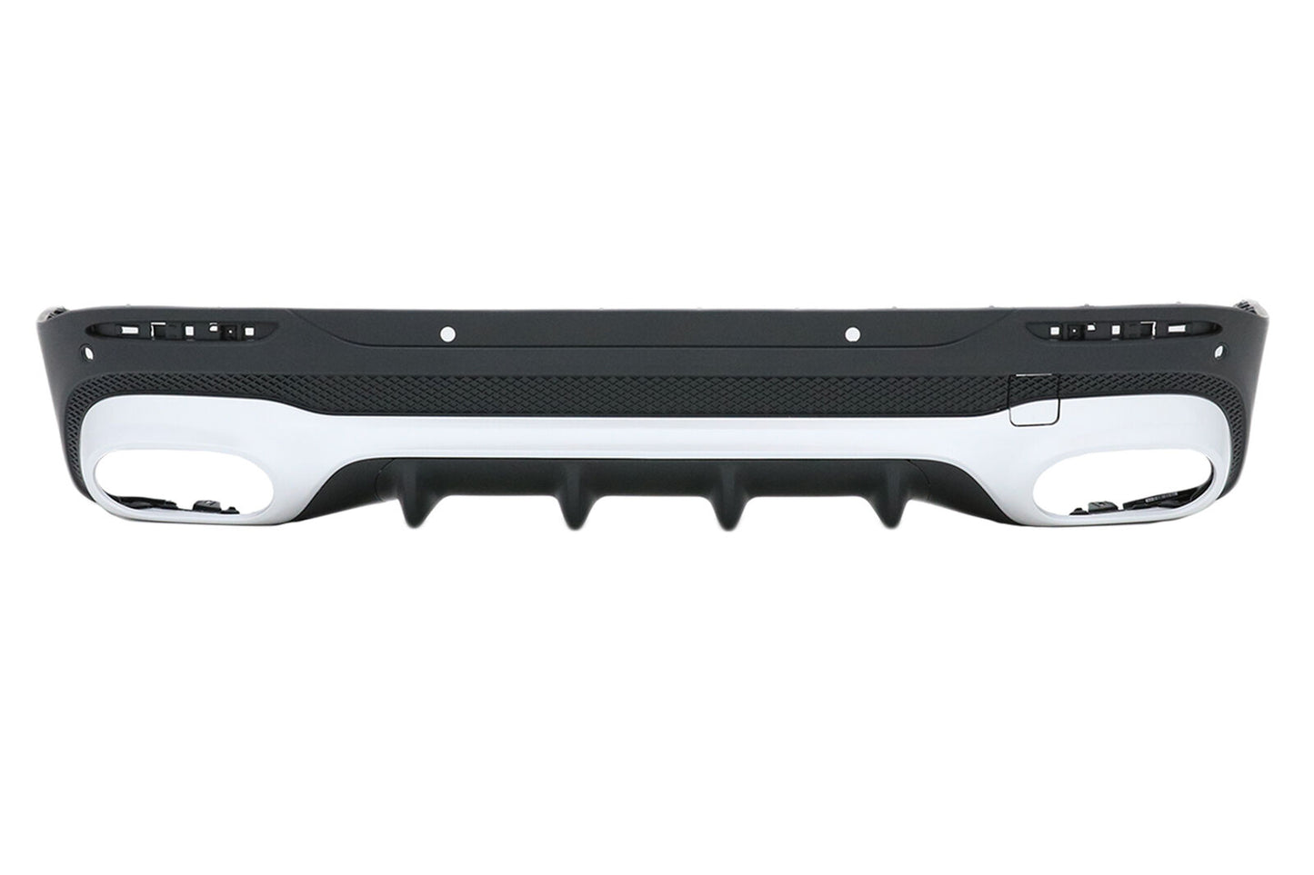 Chrome Diffuser Bumper Exhaust Tips For Mercedes GLB X247 SUV 20+ 45S Look