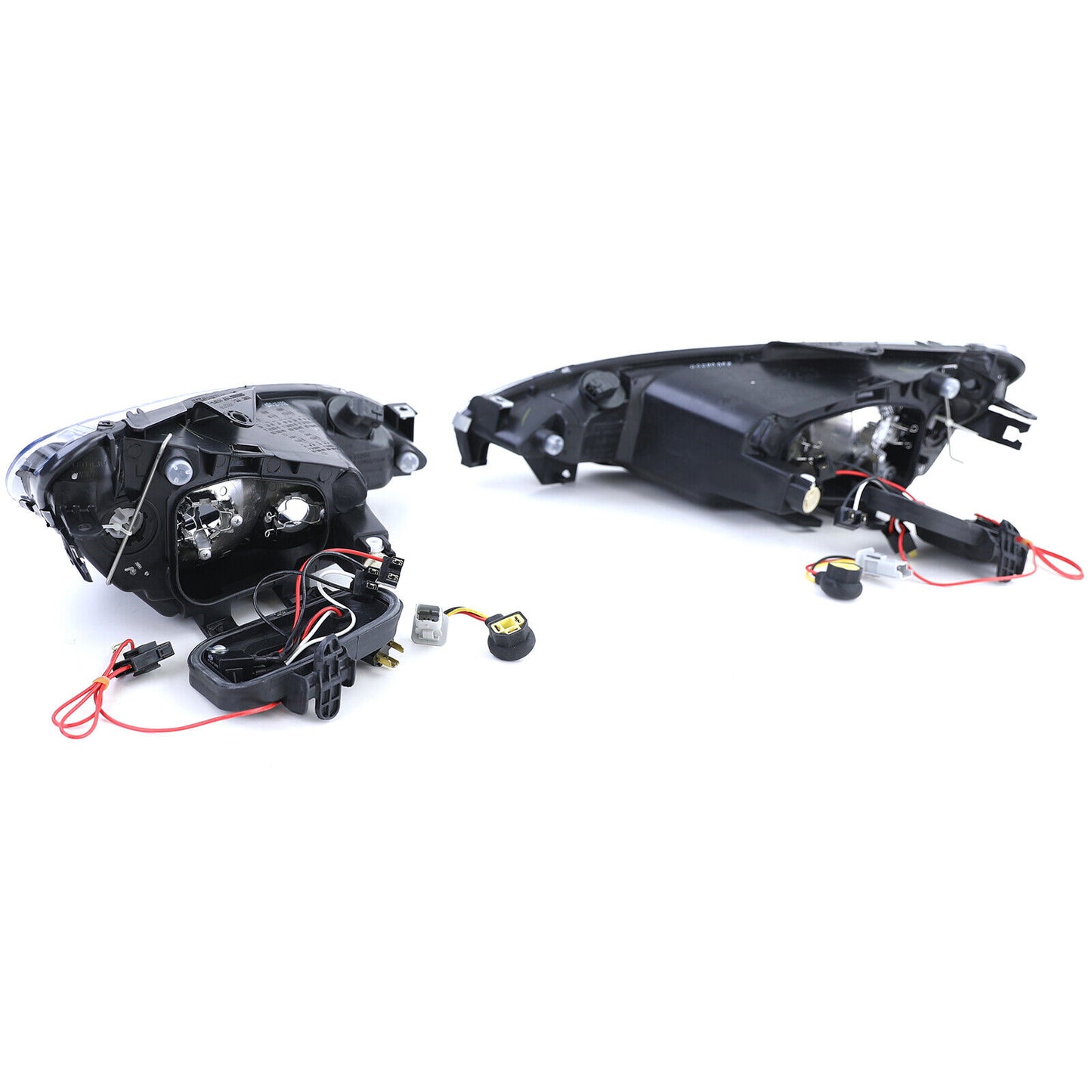 Faro in vetro trasparente nero H7 H7+ adattatore aftermarket compatibile con Peugeot 206 1998-2008