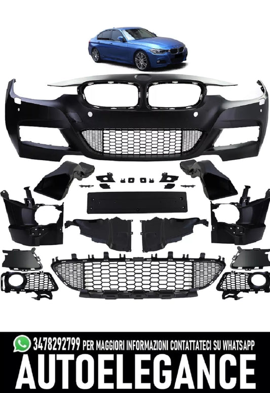 PARAURTI ANTERIORE COMPLETO DI ACCESSORI ADATTO PER BMW SERIE 3 F30 F31 2011-19