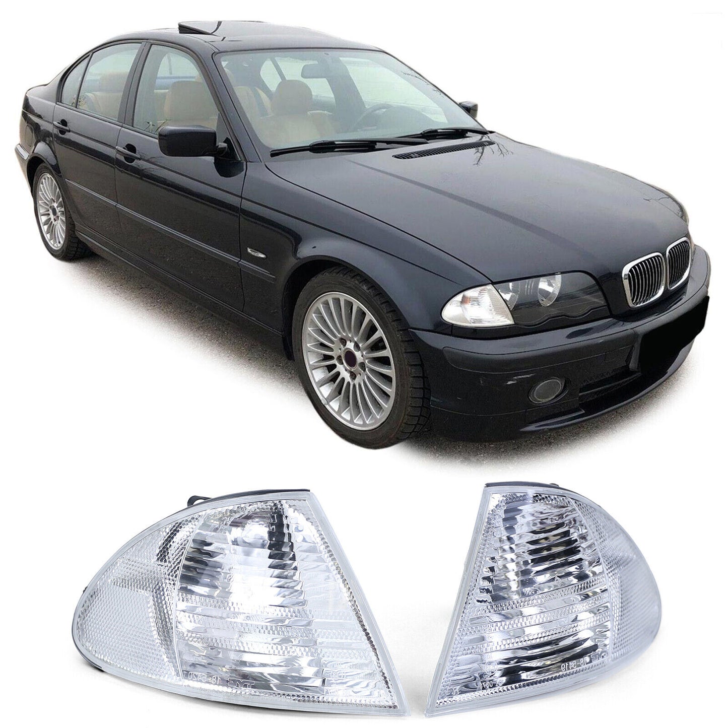 Coppia frecce bianche per BMW Serie 3 Berlina Touring E46 98-01- AUTOELEGANCERICAMBI