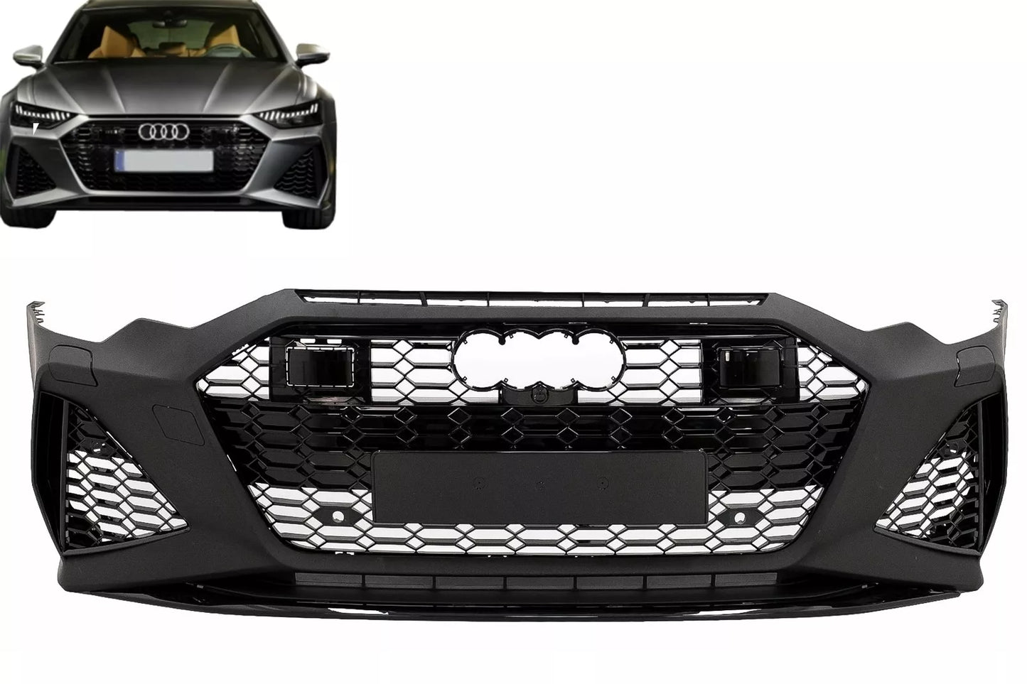 🤩Paraurti anteriore per Audi A6 C8 4K 2018+ RS6 Look Griglia Nero lucido🤩