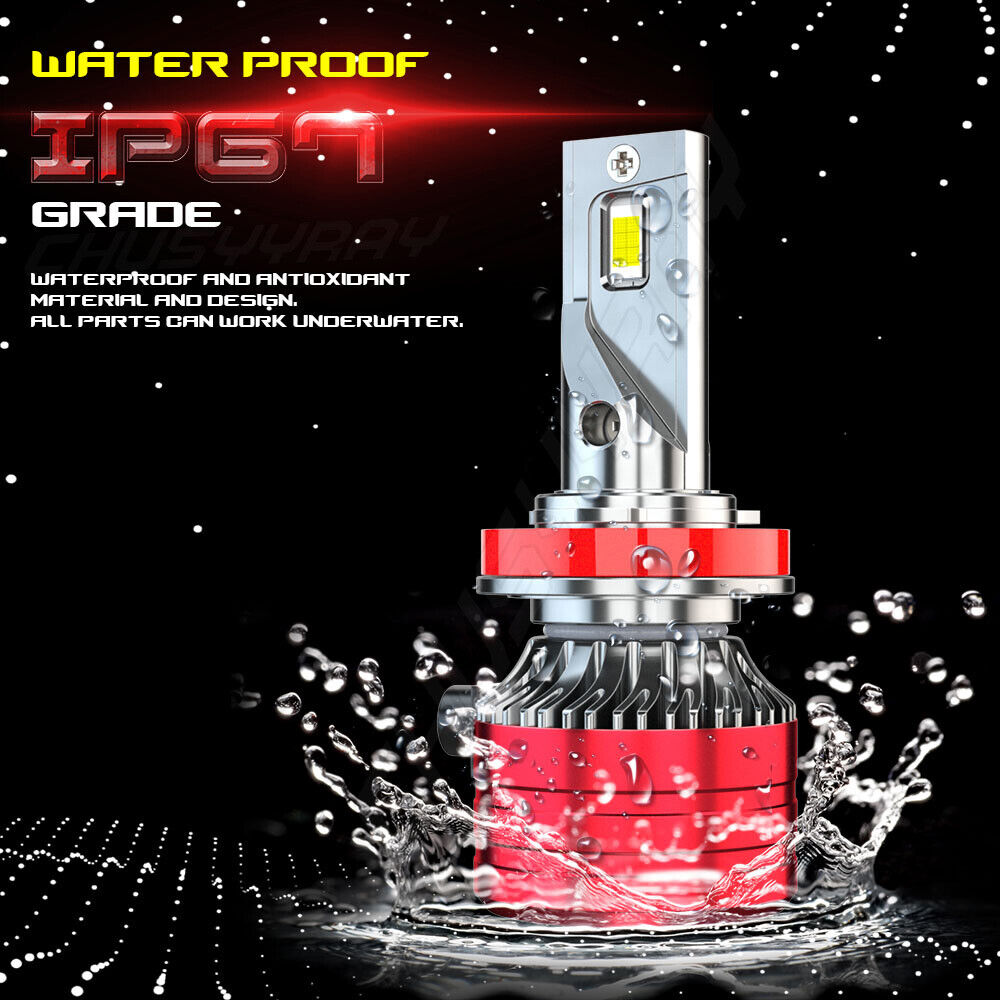 Fit Acura MDX 2004 2005 2006 - 6PC LED Headlights + Fog Lights Bulbs Combo Kit 