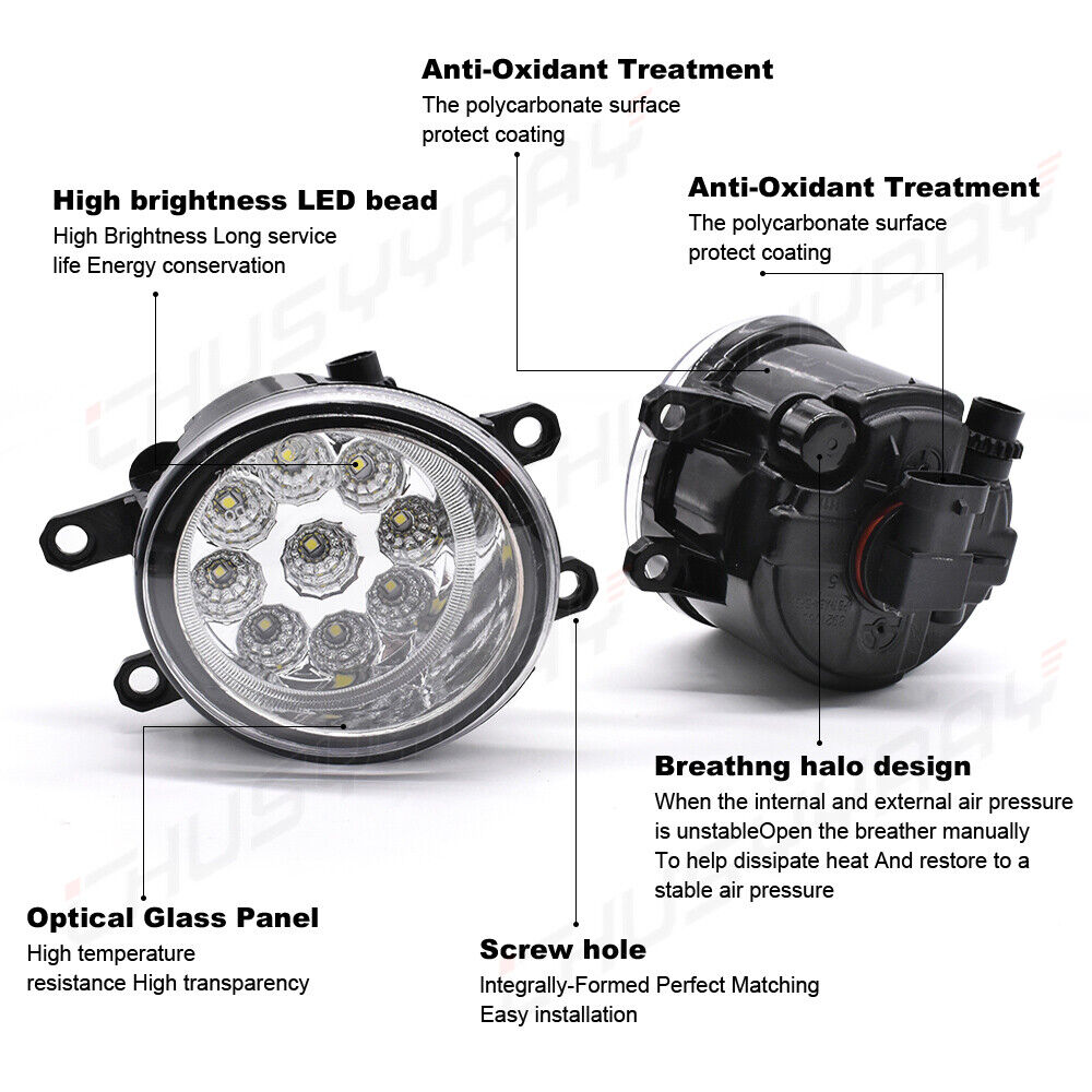 For 2012-2014 Toyota Camry SE Front Bumper Halogen Fog Lights Left Right 