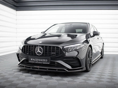 💕 Splitter adatto  per   Mercedes A35 AMG W177 Facelift nero lucido ABS💕