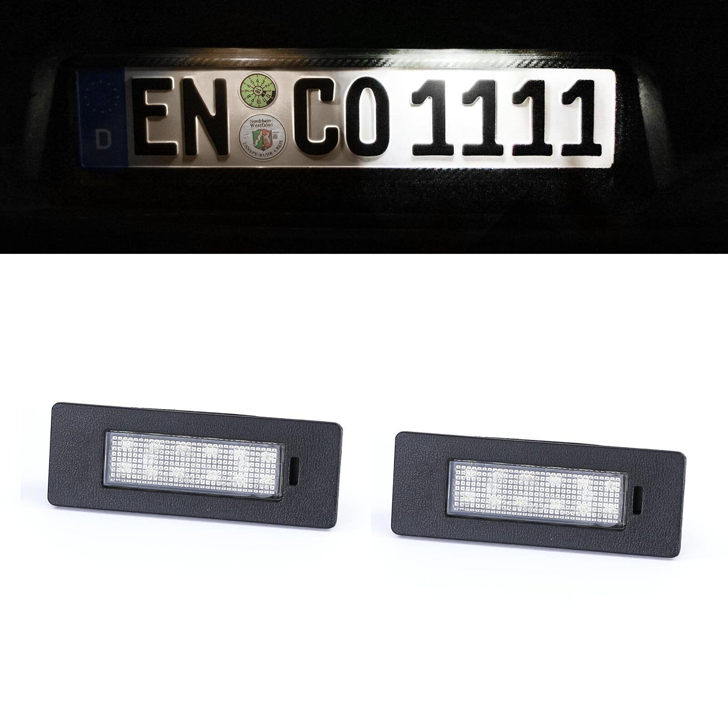 Faro targa a LED bianco 6000K per Audi Q2 Q5 A5 da 16-