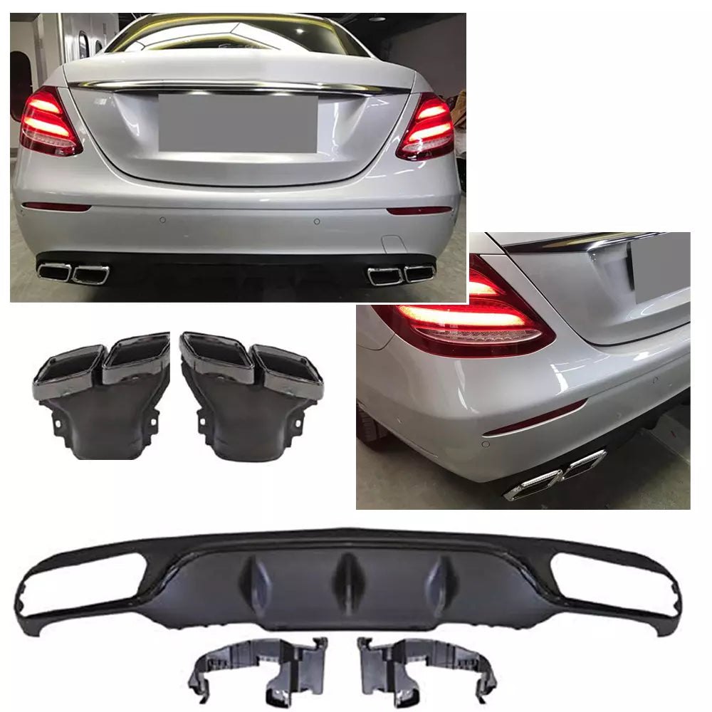 🤩Diffusore+ Terminali Di Scarico Adatto Per  Mercedes W213 Classe E🤩