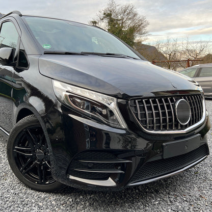 Griglia GT Panamericana adatta per Mercedes Classe V W447 dal 2019 argento nero