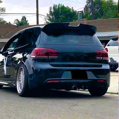 ✨Glossy Black Rear Spoiler Kit Fit For VW Golf MK6 GTD GTI R20 R✨
