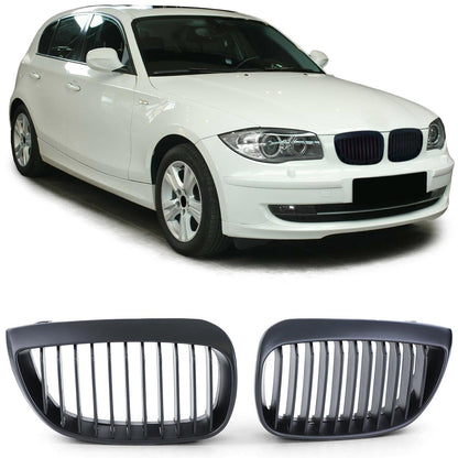 Griglia radiatore sportiva opaca per BMW Serie 1 E87 prefacelift 04-07-
